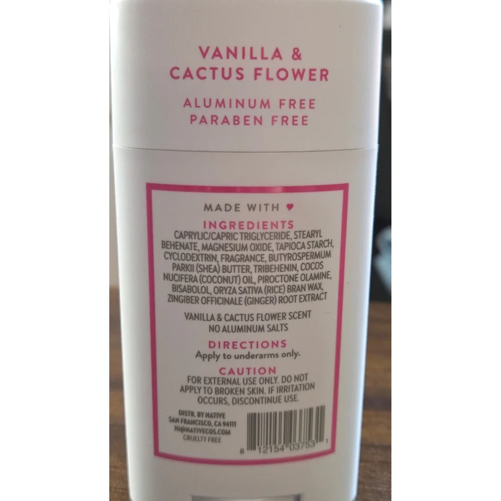 Native deodorant vanilla